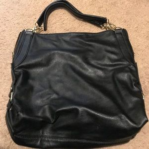 Black leather Olivia and Joy purse